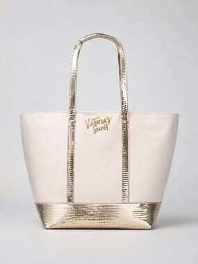 NWOT Victoria's Secret Sequin Weekender Tote